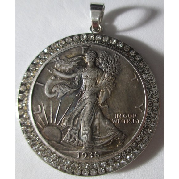 NEW- Walking Liberty Half Dollar coin/pendant - Picture 1 of 4